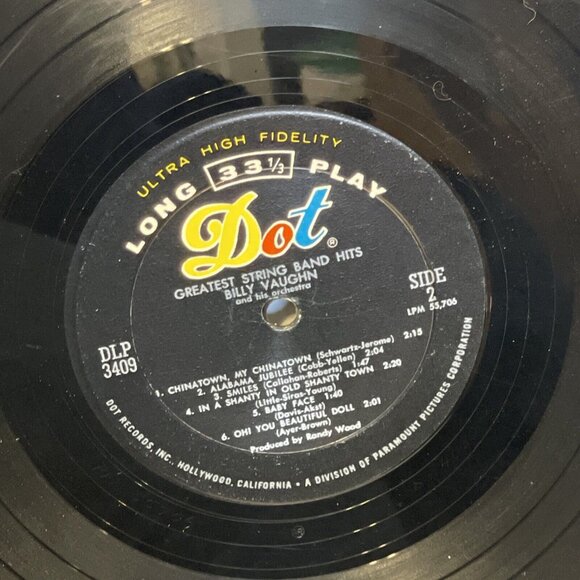 Billy Vaughn Greatest String Band Hits (Vinyl, 1962) Dot Records DLP 3409 Good - Picture 10 of 12